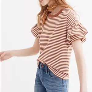 Madewell ruffle sleeve top
